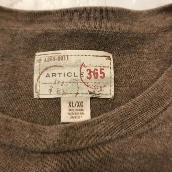 Article 365 brown‎ long sleeve shirt XL - Picture 3 of 3